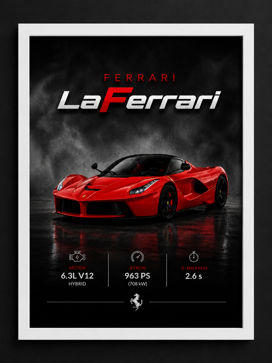 Ferrari LaFerrari – detail tisku prémiového obrazu MotionCar