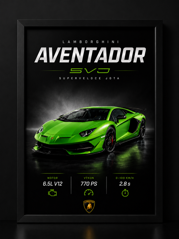 Lamborghini Aventador SVJ – prémiový automobilový obraz na zeď od MotionCar