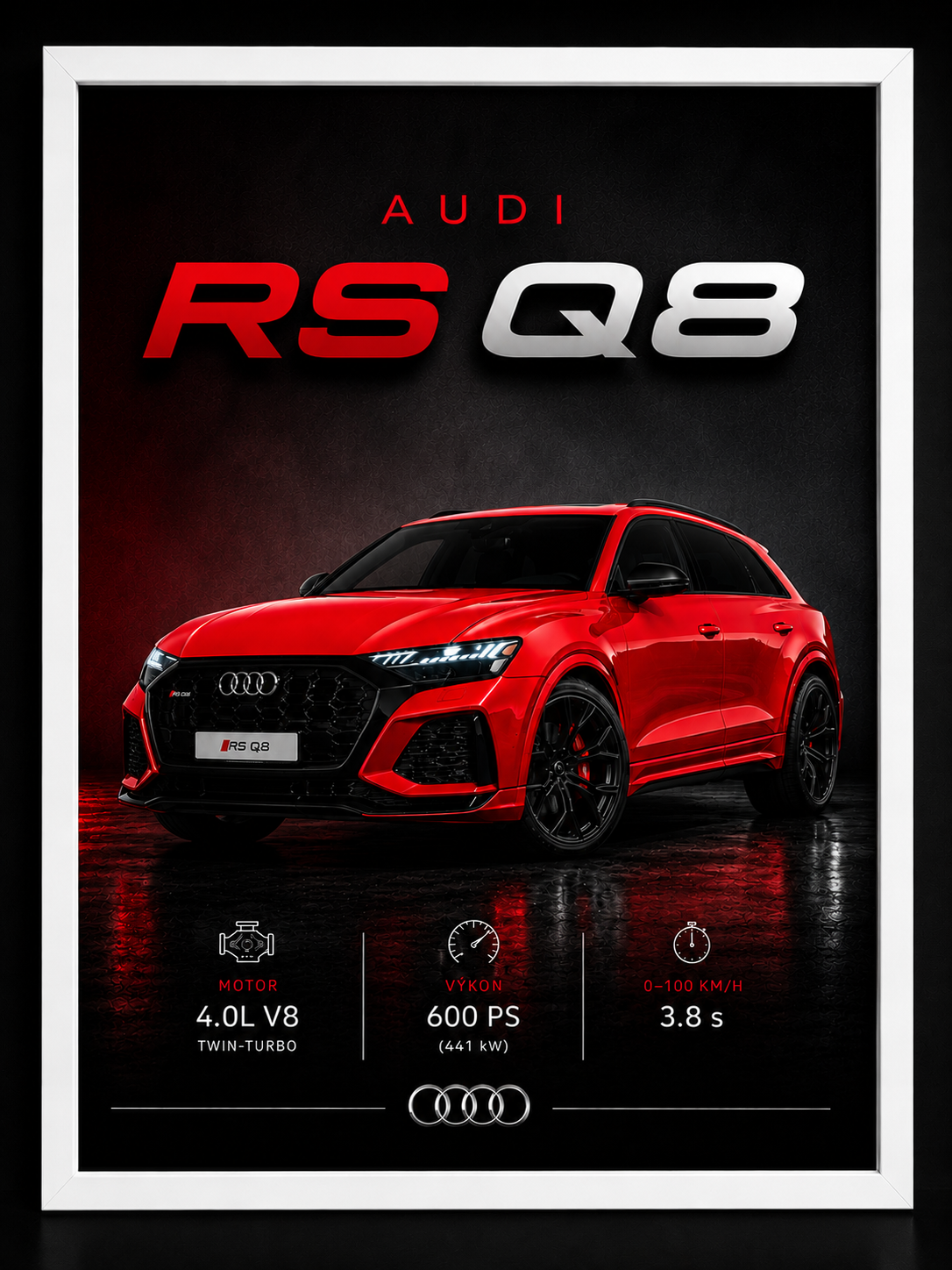 Audi RSQ8 – detail tisku prémiového obrazu MotionCar