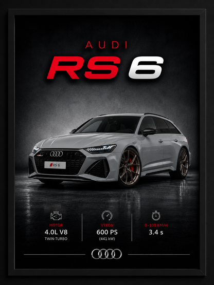 Audi RS6 Avant – prémiový automobilový obraz na zeď od MotionCar