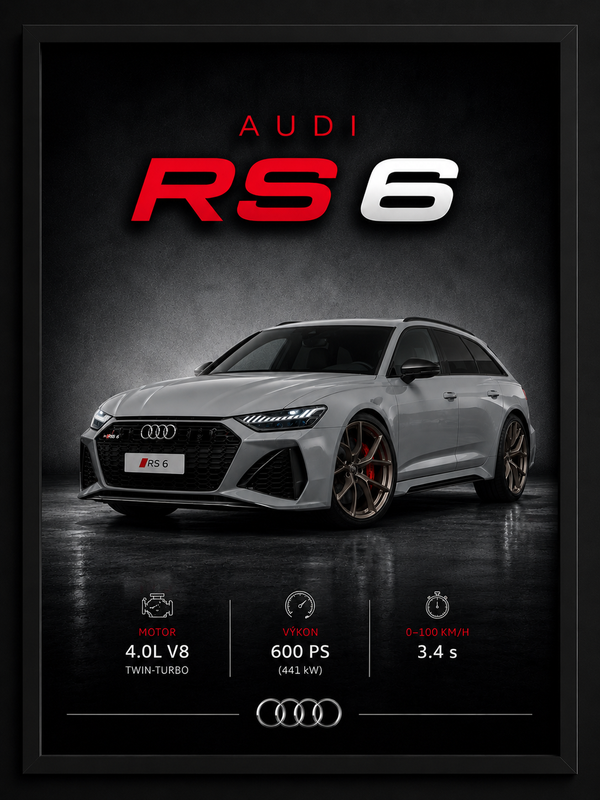 Audi RS6 Avant – prémiový automobilový obraz na zeď od MotionCar